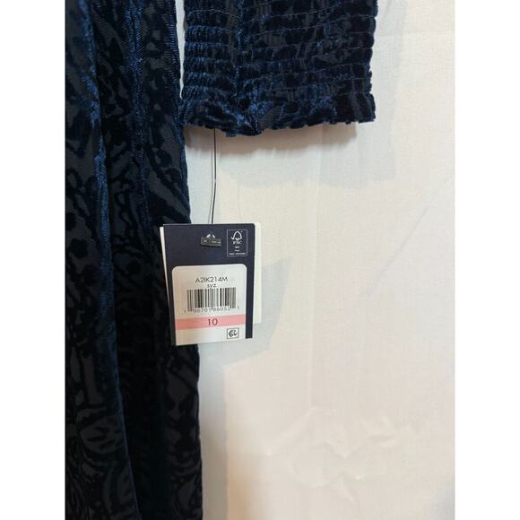 NEW Tommy Hilfiger Velvet Burnout Dress Womens Size 10 Paisley Black Whimsigoth - Picture 9 of 15